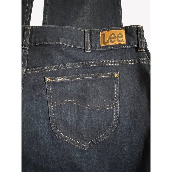 NWT Lee Legendary Plus STRAIGHT Mid Rise Jeans 22W Petite Dark Wash Women - Picture 9 of 11